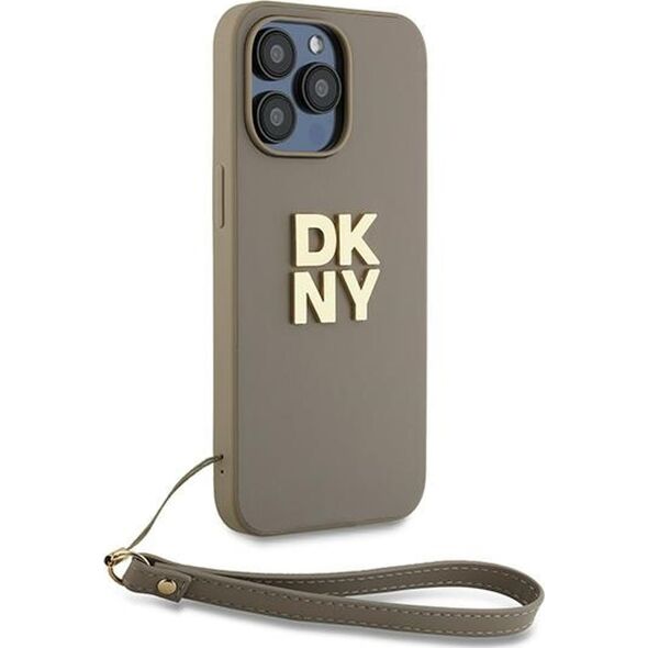 DKNY DKNY Wrist Strap Stock Logo - Etui iPhone 15 Pro (beżowy)