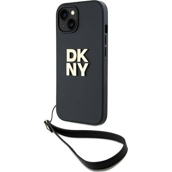 DKNY DKNY Wrist Strap Stock Logo - Etui iPhone 15 Plus (czarny)