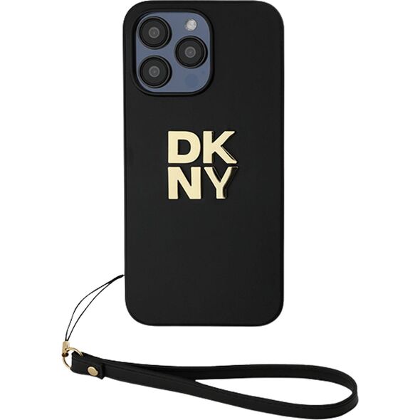 DKNY DKNY Wrist Strap Stock Logo - Etui iPhone 15 Plus (czarny)