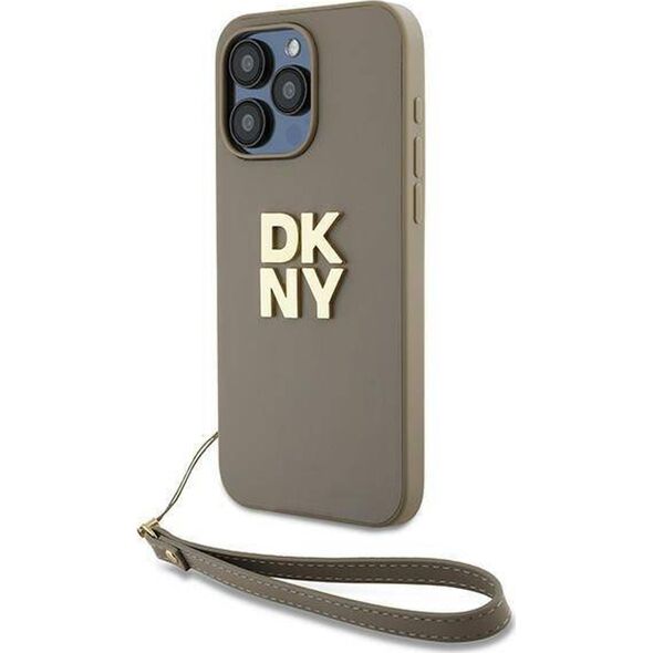 DKNY DKNY Wrist Strap Stock Logo - Etui iPhone 15 Pro Max (beżowy)