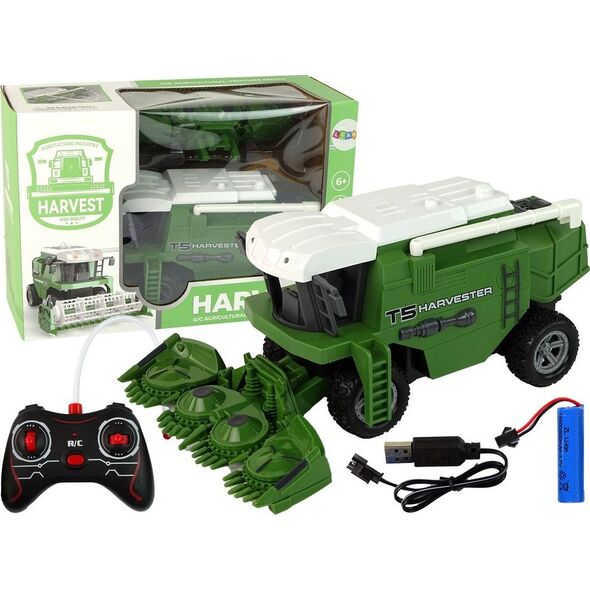 LeanToys Pojazd Rolniczy Kombajn R/C 29 cm Zielony