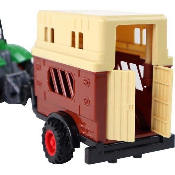 LeanToys Traktor RC Ciągnik Zdalnie Sterowany Maszyna Rolnicza Przyczepa Pilot 1:24