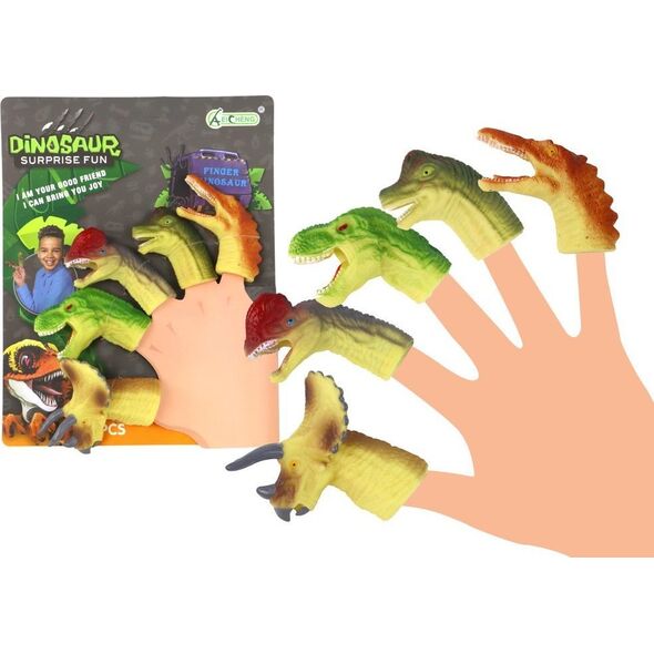 LeanToys Dinozaury Na Palce Gumowe Sensoryczne Pacynki