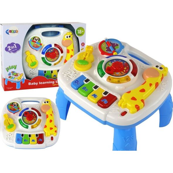LeanToys Edukacyjny Interaktywny Stolik Tablica 2w1 Dla Maluchów Żyrafa