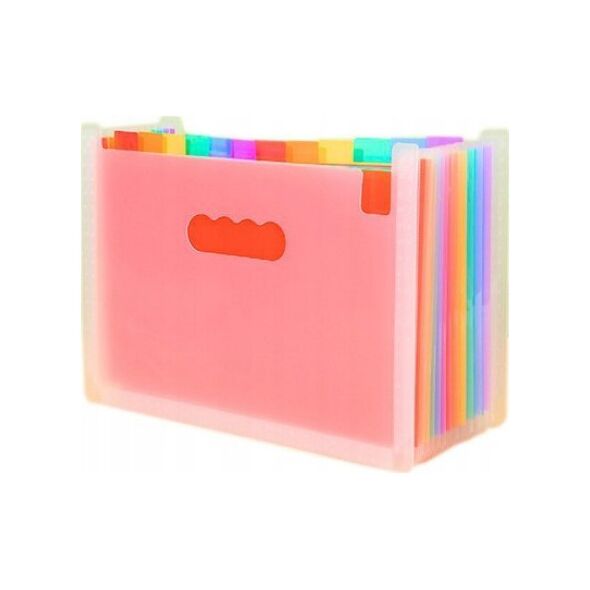 LeanToys Teczka Organizer Na Dokumenty Kolorowe Zakładki Kieszenie A4