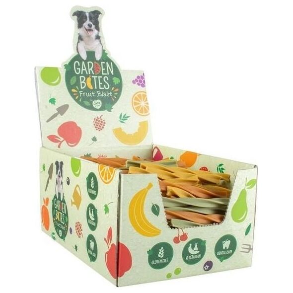 Duvo+ GARDEN BITES FRUITY DENTAL SWIRLS "S"     13cm   108szt         ( dispaly zawiera 108szt x 3 )