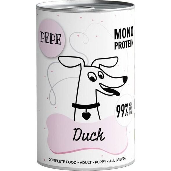 Paka Zwierzaka Paka Zwierzaka PEPE Duck (kaczka) puszka 400g