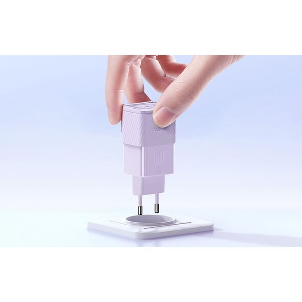Ładowarka Mcdodo Ładowarka sieciowa GaN 67W Mcdodo CH-1502 2x USB-C, USB-A (fioletowa)