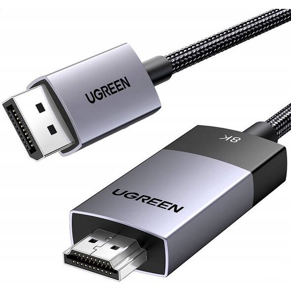 Kabel Ugreen Kabel DisplayPort do HDMI Ugreen DP115, 8k 60 Hz, 2m (czarny)