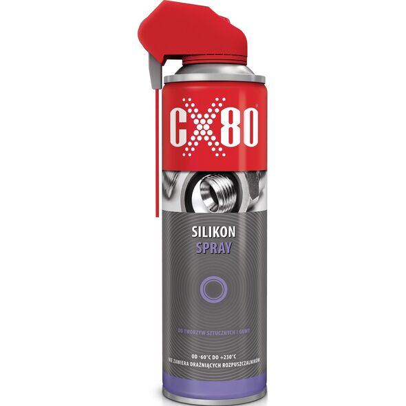 CX80 SILKON DO TWORZYW SZTUCZNYCH I GUMY DUO SPRAY NSF H1 500ML