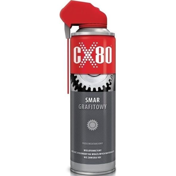 CX80 SMAR GRAFITOWY PRZECIWZATARCIOWY DUO SPRAY  500G
