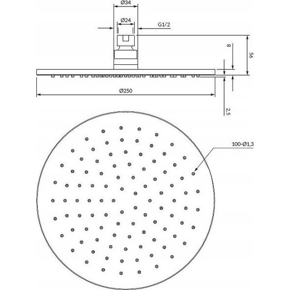 Zestaw prysznicowy Omnires System prysznciowy Y podtynkowy chrom
