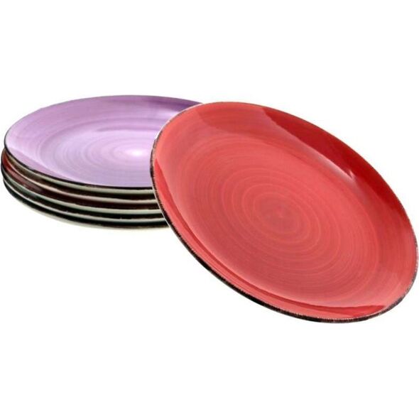 MPLCo Zestaw 6 szt Talerz obiadowy płytki Rainbow 27 cm