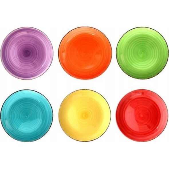 MPLCo Zestaw 6 szt Talerz obiadowy płytki Rainbow 27 cm