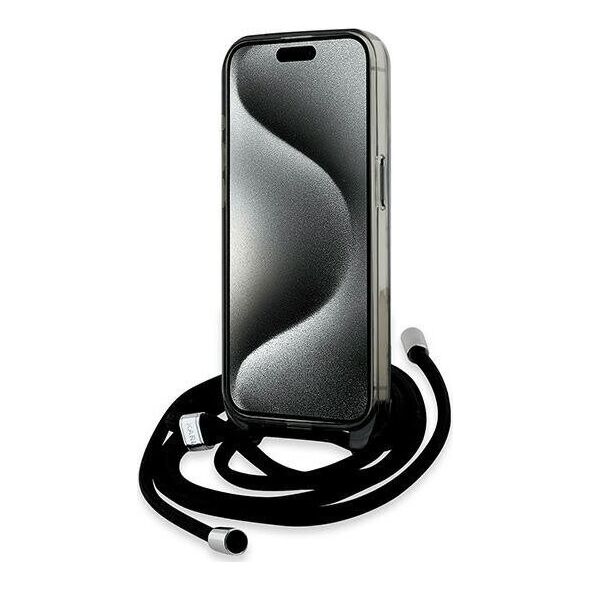 Karl Lagerfeld Karl Lagerfeld KLHMP15XHCKCKLCK iPhone 15 Pro Max 6.7" czarny/black hardcase IML Crossbody Monogram Karl & Choupette Head MagSafe