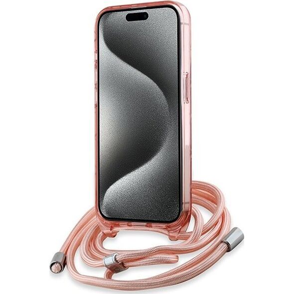 Karl Lagerfeld Karl Lagerfeld KLHMP15XHCKCKLCP iPhone 15 Pro Max 6.7" różowy/pink hardcase IML Crossbody Monogram Karl & Choupette Head MagSafe