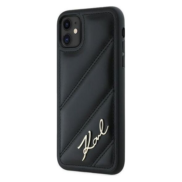 Karl Lagerfeld Karl Lagerfeld KLHCN61PQDSMGK iPhone 11 / Xr 6.1" czarny/black hardcase Diagonal Quilted Script
