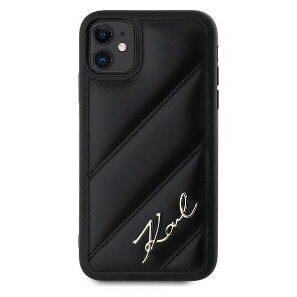 Karl Lagerfeld Karl Lagerfeld KLHCN61PQDSMGK iPhone 11 / Xr 6.1" czarny/black hardcase Diagonal Quilted Script
