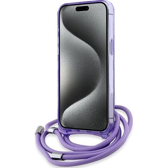 Karl Lagerfeld Karl Lagerfeld KLHMP15XHCKCKLCU iPhone 15 Pro Max 6.7" fioletowy/purple hardcase IML Crossbody Monogram Karl & Choupette Head MagSafe