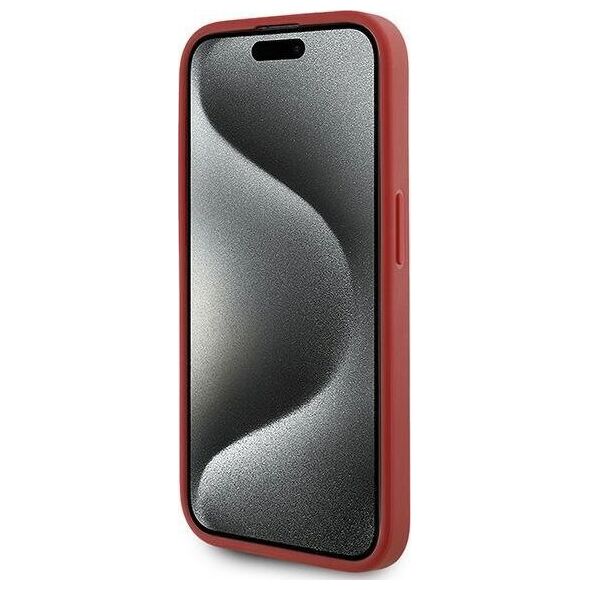 Karl Lagerfeld Karl Lagerfeld KLHCP15XPQDSMGR iPhone 15 Pro Max 6.7" czerwony/red hardcase Diagonal Quilted Script