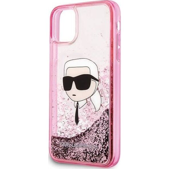 Karl Lagerfeld Karl Lagerfeld KLHCN61LNKHCP iPhone 11/ XR różowy/pink hardcase Glitter Karl Head