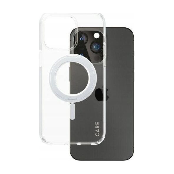 PanzerGlass CARE by PanzerGlass Kickstand Case iPhone 15 Pro Max 6,7" MagSafe srebrny/silver 1415