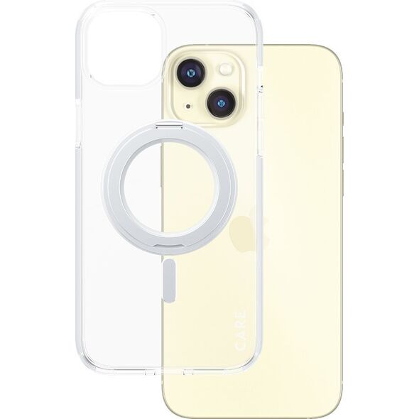 PanzerGlass CARE by PanzerGlass Kickstand Case iPhone 15 Pro Max 6,7" MagSafe srebrny/silver 1415