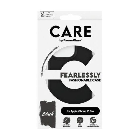 PanzerGlass CARE by PanzerGlass Fearlessly Fashionable Case iPhone 15 Pro 6,1" czarny/black 1430