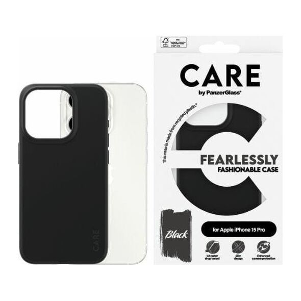 PanzerGlass CARE by PanzerGlass Fearlessly Fashionable Case iPhone 15 Pro 6,1" czarny/black 1430