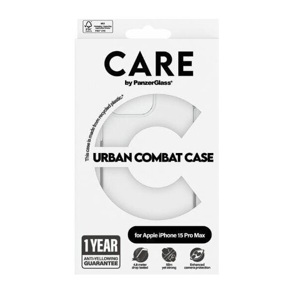 PanzerGlass CARE by PanzerGlass Urban Combat Case iPhone 15 Pro Max 6,7"  przezroczysty/transparent 1424