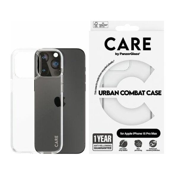 PanzerGlass CARE by PanzerGlass Urban Combat Case iPhone 15 Pro Max 6,7"  przezroczysty/transparent 1424
