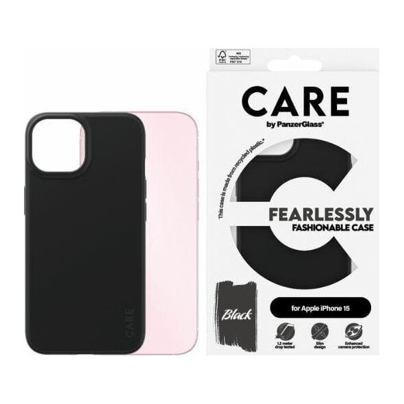PanzerGlass CARE by PanzerGlass Fearlessly Fashionable Case iPhone 15 6,1" czarny/black 1429