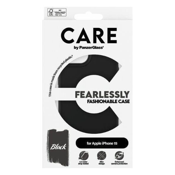 PanzerGlass CARE by PanzerGlass Fearlessly Fashionable Case iPhone 15 6,1" czarny/black 1429