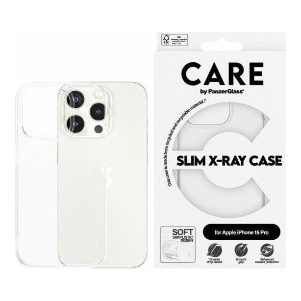 PanzerGlass CARE by PanzerGlass Slim X-Ray Case iPhone 15 Pro 6,1" przezroczysty/transparent 1434