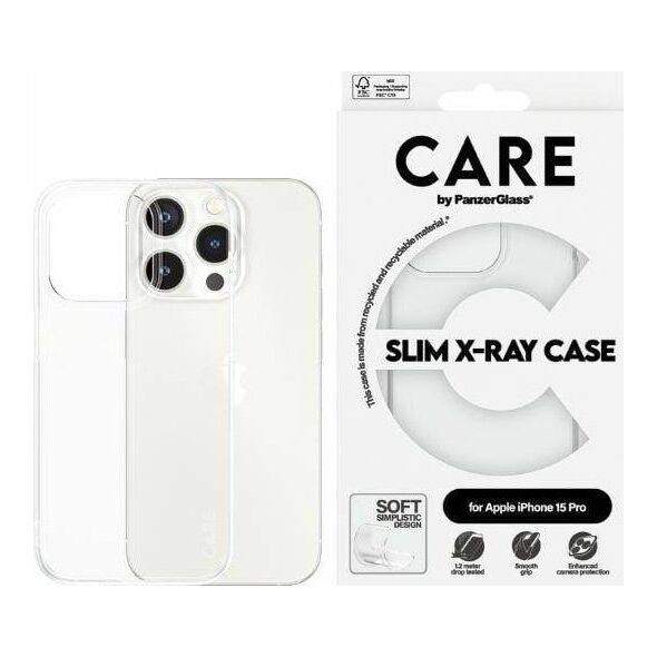 PanzerGlass CARE by PanzerGlass Slim X-Ray Case iPhone 15 Pro 6,1" przezroczysty/transparent 1434