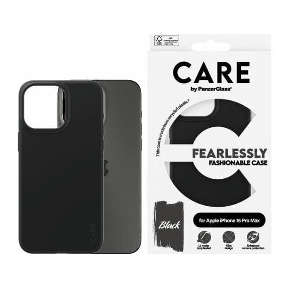 PanzerGlass CARE by PanzerGlass Fearlessly Fashionable Case iPhone 15 Pro Max 6,7" czarny/black 1432