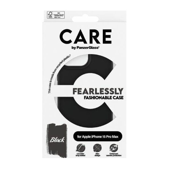 PanzerGlass CARE by PanzerGlass Fearlessly Fashionable Case iPhone 15 Pro Max 6,7" czarny/black 1432