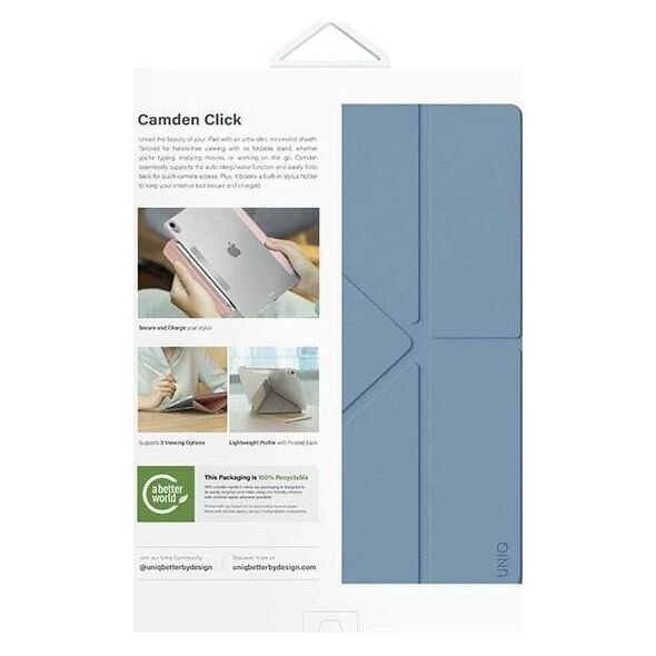 Etui na tablet Uniq UNIQ etui Camden Click iPad Air 13" (2024) niebieski/stone blue