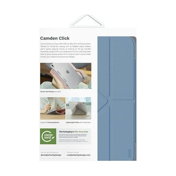 Etui na tablet Uniq UNIQ etui Camden Click iPad Air 11" (2024) niebieski/stone blue