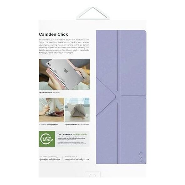 Etui na tablet Uniq UNIQ etui Camden Click iPad Air 13" (2024) fioletowy/light violet