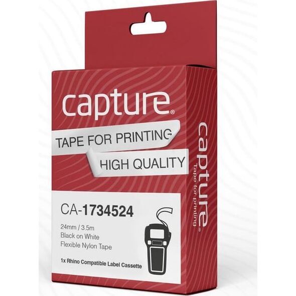 Capture 24mm x 3.5m Black on White