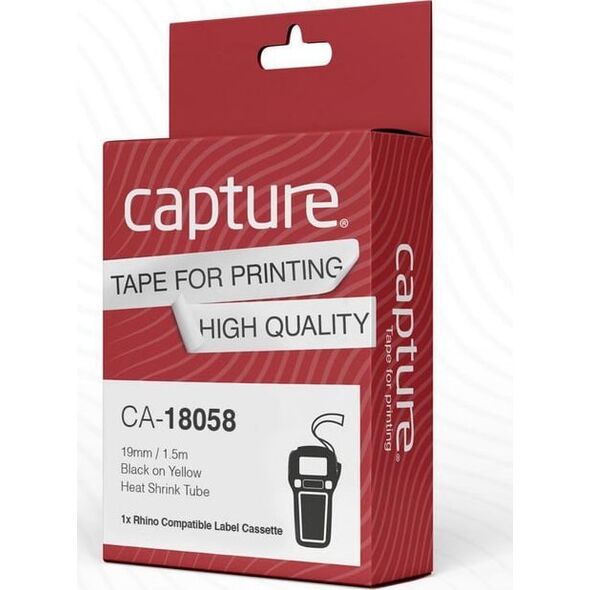 Capture 19mm x 1.5m Black on Yellow