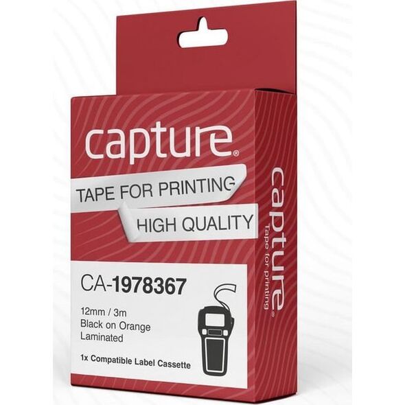 Capture 12mm x 3.0m Black on Orange