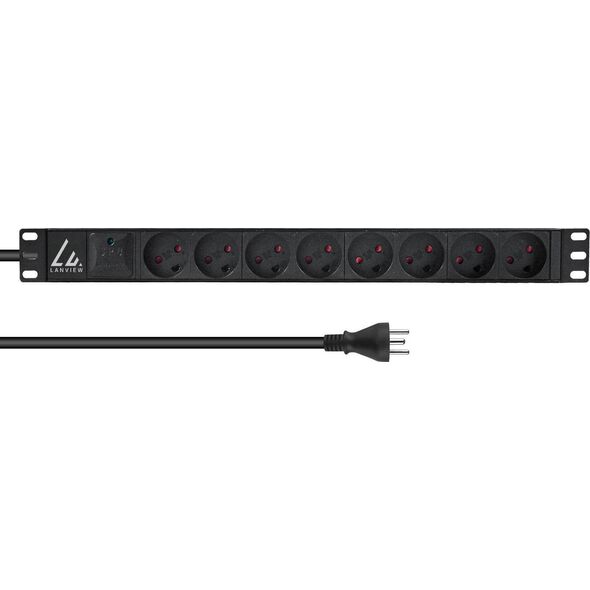 Listwa zasilająca Lanview 19`` rack mount power strip,
