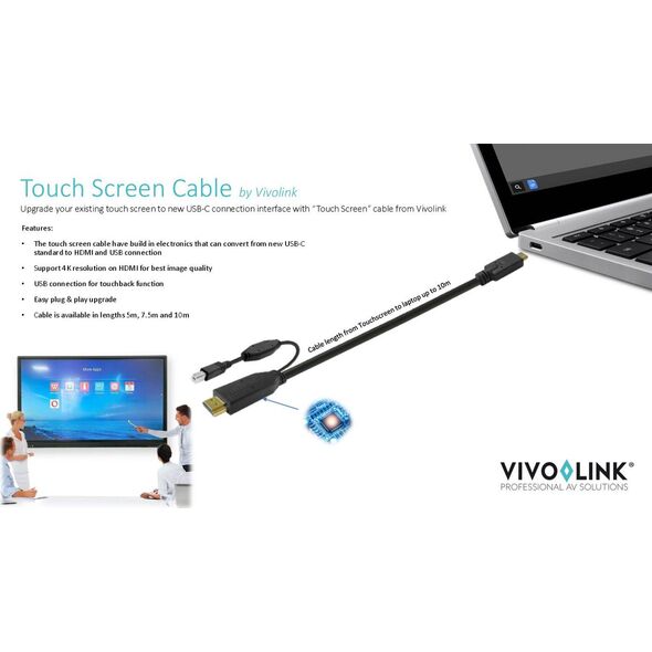 Kabel USB VivoLink Touchscreen Cable 3m Black
