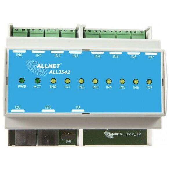 System przekazu sygnału AV Allnet ALLNET MSR IO ALL3542 HUT / 8fach Kontakteingang m. Impulsverlängerung