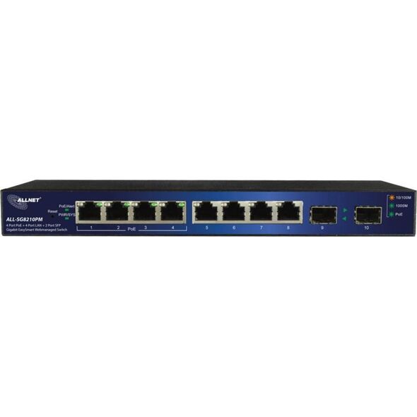 Switch Allnet 6+2P ALLNET ALL-SG8210PM POE+ M