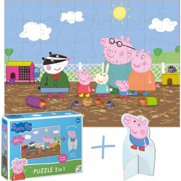 Dodo *****Puzzle 60el Peppa Pig z figurk.DOB5765 05765