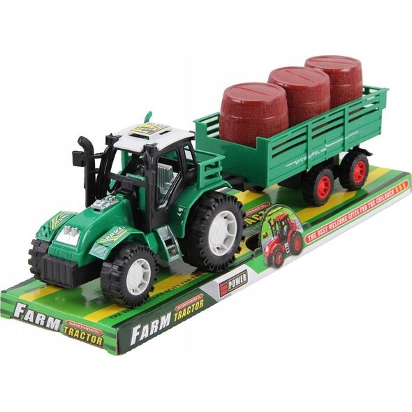 Trifox Traktor z przyczepą i beczkami A-0717 73611