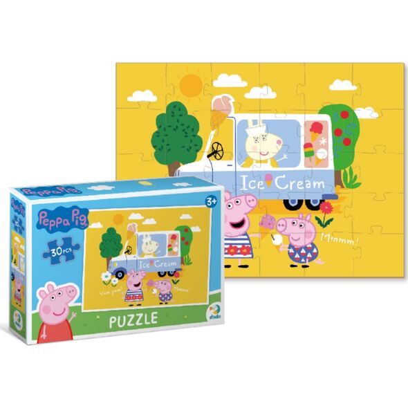 Dodo PUZZLE ŚWINKA PEPPA 30 ELEMENTÓW UROCZA PRZYGODA DLA MALUCHÓW UKŁADANKA
